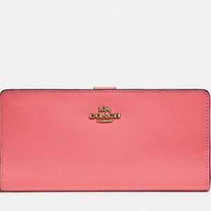 *NWT* COACH SMOOTH LEATHER SKINNY WALLET TAFFY